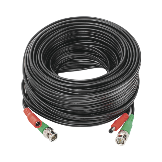 65ft  Cable Coaxial de alta calidad  para camaras de seguridad (Negro)