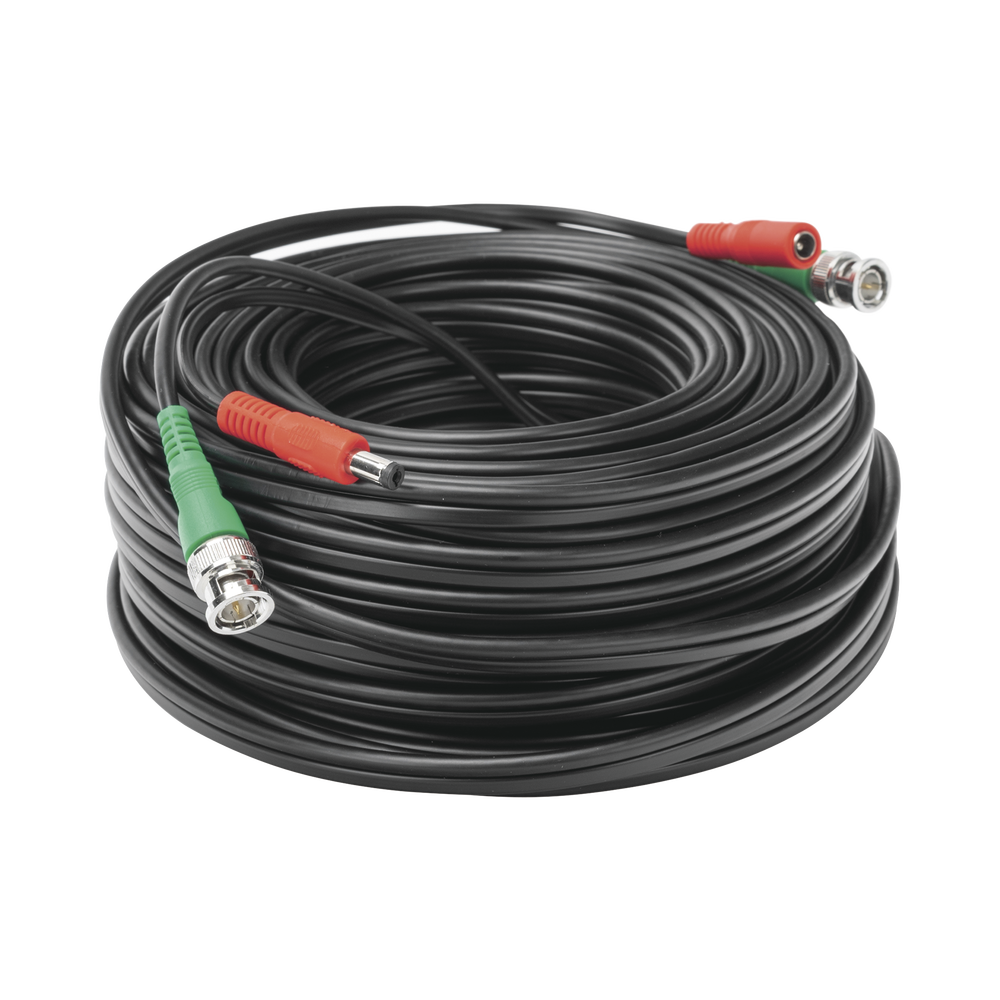 98 pies Cable Coaxial de alta calidad  para camaras de seguridad (Negro)