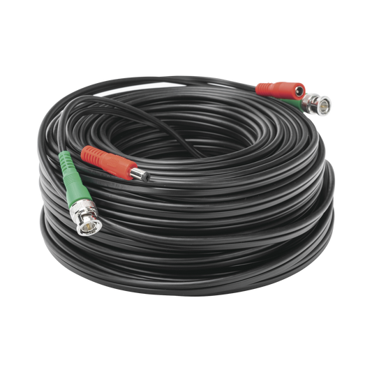 98 pies Cable Coaxial de alta calidad  para camaras de seguridad (Negro)